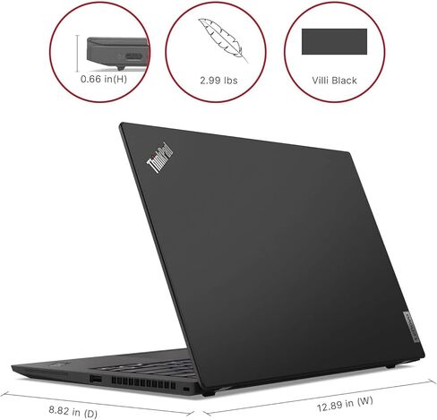 Lenovo Thinkpad T14S (G2) كمبيوتر محمول للأعمال، 14 بوصة FHD (1920 × 1080)، Core i7-1185G7 3.0-4.8 جيجا هرتز، 512 جيجا SSD، 32 جيجا رام، كاميرا ويب، Windows 11 Pro (متجدد) in Kuwait