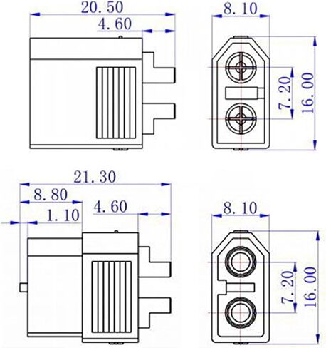 XT60 Male Female Bullet Connectors XT 60 Plugs Socket Banana Connector(5Pair) in Saudi Arabia