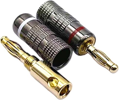 Gold Plated Banana Lantern Type Speaker Cable Solder-Free Banana Connector with Aluminium Shell(50 Pieces) in Saudi Arabia