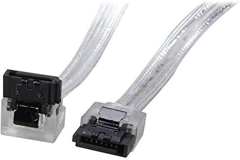 SC-SATA3-18-LL-SL-90 كابل بيانات 18 بوصة 90 درجة إلى 180 درجة SATA III 6 جيجابايت/ثانية مع مزلاج فضي in Saudi Arabia