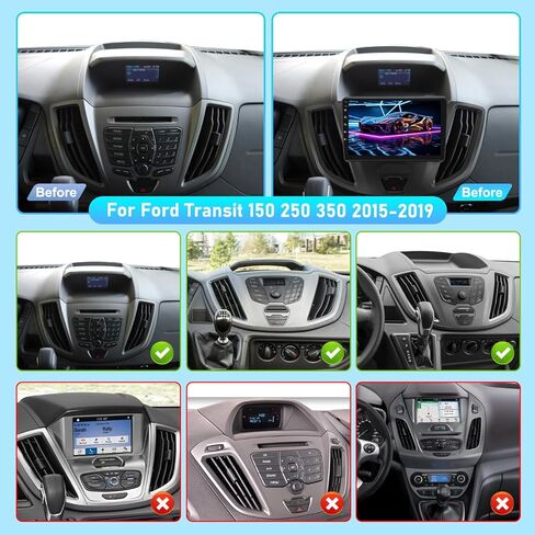 [2+64] Car Radio for Ford Transit 150 250 350 2015-2019, 9 inch Android Touchscreen Stereo with Carplay & Android Auto, GPS, WiFi, Bluetooth, SWC, Rear Camera, FM/RDS in Saudi Arabia