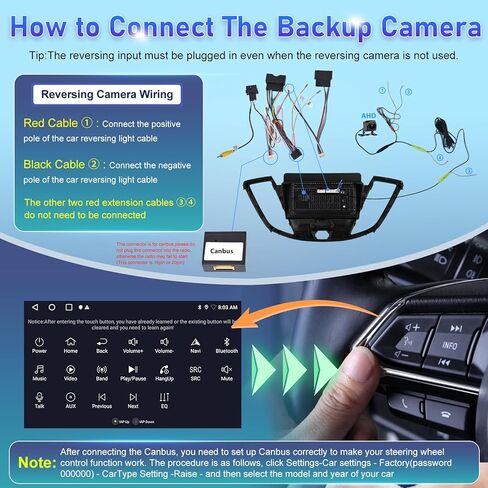 [2+64] Car Radio for Ford Transit 150 250 350 2015-2019, 9 inch Android Touchscreen Stereo with Carplay & Android Auto, GPS, WiFi, Bluetooth, SWC, Rear Camera, FM/RDS in Saudi Arabia