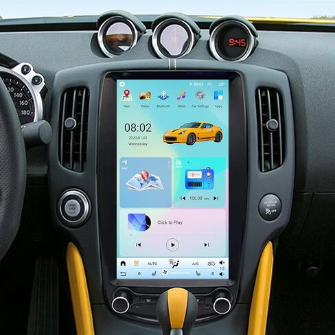 راديو ستيريو للسيارة Android 14 لسيارة Nissan 370Z 2009-2021 مدمج في Carplay/Android Auto 13.8 بوصة وحدة رئيسية طراز Tesla IPS شاشة تعمل باللمس مع ملاحة GPS DSP Bluetooth GPS، FM WiFi + كاميرا احتياطية in Kuwait