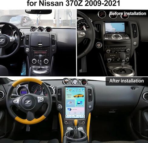 راديو ستيريو للسيارة Android 14 لسيارة Nissan 370Z 2009-2021 مدمج في Carplay/Android Auto 13.8 بوصة وحدة رئيسية طراز Tesla IPS شاشة تعمل باللمس مع ملاحة GPS DSP Bluetooth GPS، FM WiFi + كاميرا احتياطية in Kuwait