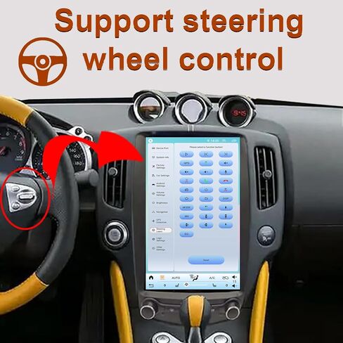 راديو ستيريو للسيارة Android 14 لسيارة Nissan 370Z 2009-2021 مدمج في Carplay/Android Auto 13.8 بوصة وحدة رئيسية طراز Tesla IPS شاشة تعمل باللمس مع ملاحة GPS DSP Bluetooth GPS، FM WiFi + كاميرا احتياطية in Kuwait
