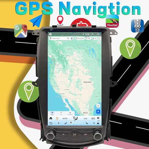 راديو ستيريو للسيارة Android 14 لسيارة Nissan 370Z 2009-2021 مدمج في Carplay/Android Auto 13.8 بوصة وحدة رئيسية طراز Tesla IPS شاشة تعمل باللمس مع ملاحة GPS DSP Bluetooth GPS، FM WiFi + كاميرا احتياطية in Kuwait