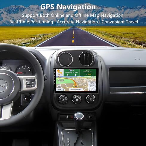 لترقية راديو Jeep Compass Patriot 2010-2016: 4G+32G Android 14 ستيريو سيارة مع CarPlay Android Auto - شاشة لمس 10.1 بوصة GPS للملاحة الرئيسية in Saudi Arabia