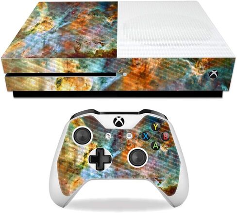 MightySkins Carbon Fiber Skin for Microsoft Xbox One S - Nebula | Protective, Durable Textured Carbon Fiber Finish | Easy to Apply, Remove, and Change Styles | Made in The USA in Saudi Arabia