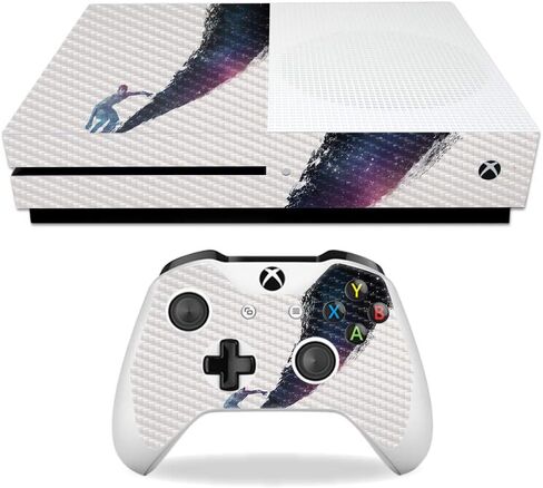 MightySkins Carbon Fiber Skin for Microsoft Xbox One S - Nebula | Protective, Durable Textured Carbon Fiber Finish | Easy to Apply, Remove, and Change Styles | Made in The USA in Saudi Arabia