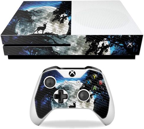 MightySkins Carbon Fiber Skin for Microsoft Xbox One S - Nebula | Protective, Durable Textured Carbon Fiber Finish | Easy to Apply, Remove, and Change Styles | Made in The USA in Saudi Arabia