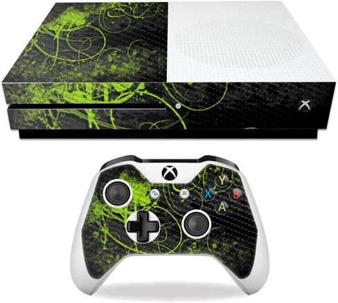 MightySkins Carbon Fiber Skin for Microsoft Xbox One S - Nebula | Protective, Durable Textured Carbon Fiber Finish | Easy to Apply, Remove, and Change Styles | Made in The USA in Saudi Arabia