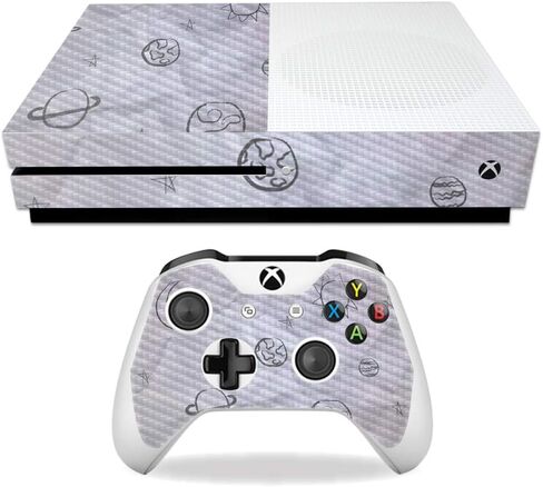 MightySkins Carbon Fiber Skin for Microsoft Xbox One S - Nebula | Protective, Durable Textured Carbon Fiber Finish | Easy to Apply, Remove, and Change Styles | Made in The USA in Saudi Arabia