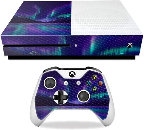 MightySkins Carbon Fiber Skin for Microsoft Xbox One S - Nebula | Protective, Durable Textured Carbon Fiber Finish | Easy to Apply, Remove, and Change Styles | Made in The USA in Saudi Arabia