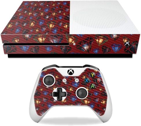 MightySkins Carbon Fiber Skin for Microsoft Xbox One S - Nebula | Protective, Durable Textured Carbon Fiber Finish | Easy to Apply, Remove, and Change Styles | Made in The USA in Saudi Arabia