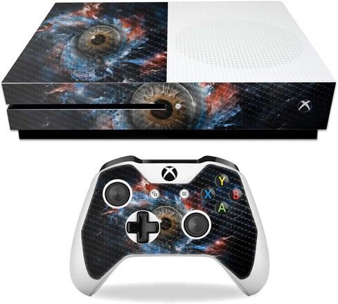 MightySkins Carbon Fiber Skin for Microsoft Xbox One S - Nebula | Protective, Durable Textured Carbon Fiber Finish | Easy to Apply, Remove, and Change Styles | Made in The USA in Saudi Arabia