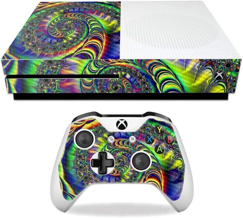غلاف MightySkins من ألياف الكربون لجهاز Microsoft Xbox One S - Nebula | لمسة نهائية واقية ومتينة من ألياف الكربون | سهل التطبيق والإزالة وتغيير الأنماط | صنع في الولايات المتحدة الأمريكية in Kuwait