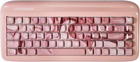 لوحة مفاتيح ميكانيكية CoolKiller VIVID67 بنسبة 65% قابلة للتبديل السريع، هيكل من الألومنيوم، حامل حشية، مفاتيح مشحمة مسبقًا، إضاءة خلفية RGB، لاسلكية للكمبيوتر الشخصي/Mac (حلوى قطنية خاصة) in Kuwait