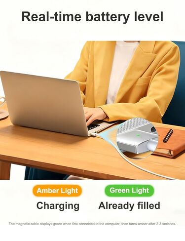 USB-C to Magnetic 3 Cable 6.6FT, 140W Charging Cable Compatible with MacBook Pro (16"/14" 2024/2023/2021), MacBook Air (15"/13" M4 2025, M3 2024, M2 2023, M2 2022) in Saudi Arabia
