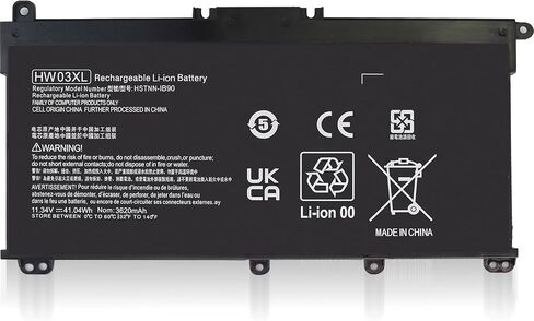 41.04Wh HW03XL L97300-005 استبدال البطارية لـ HP Pavilion 15 15-EG 15-EH 17-CN 17-CP 15-eg0000 15-EG0073CL 15-EG0053CL 15t-eg100 15-eh1xxx 17-CN0XXX 17-CN0023DX 17-cp0700dx HW03041xl-pl لاب توب. in Kuwait