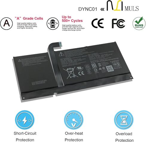 بطارية كمبيوتر محمول MULS 96BTA016H DYNC01 لجهاز Microsoft Surface Pro 8 1983 1982 كمبيوتر لوحي 13.0 Core i5-1145G7 رفيعة للغاية قابلة للفصل 2 في 1 شاشة لمس كمبيوتر محمول للأعمال 96BTA015H 50.2Wh 4414mAh in Saudi Arabia
