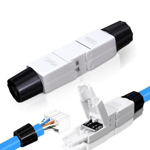 2 حزم Cat7/Cat6A مقرنة إيثرنت خالية من الأدوات، مقرنة RJ45 محمية حتى 23AWG إيثرنت كابل موسع إيثرنت مقرنة أنثى إلى أنثى in Saudi Arabia