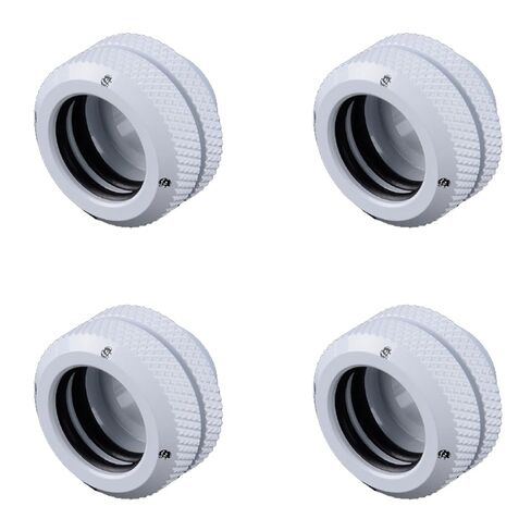 Bitspower 4-Pack G1/4" تركيب متعدد الوصلات لأنابيب صلبة مقاس 14 مم، أبيض، مكون تبريد مياه سطح المكتب in Kuwait