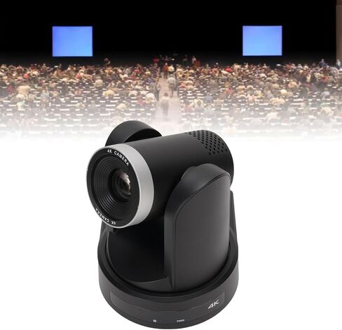 كاميرا مؤتمرات 4K PTZ، تكبير بصري 10X AI تتبع تلقائي 4K HD كاميرا ويب فيديو، USB3.0 LAN لاجتماعات العمل والبث المباشر (قابس الولايات المتحدة) in Kuwait