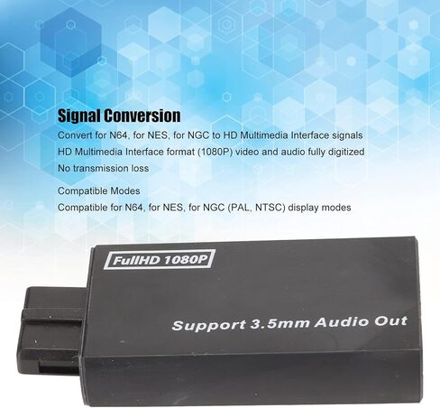 HDMI Adapter for N64, Full HD 1080P Game Console Video Adapter Game Console Video Converter Compatible for N64 in Saudi Arabia