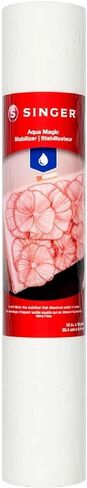 Singer Aqua Magic Water-Soluble Embroidery Stabilizer | Soft, Fabric-Like Stabilizer That Fully Dissolves in Water | Perfect for Free Standing Lace, Appliqué, Cutwork & 3D Embroidery Designs in Saudi Arabia