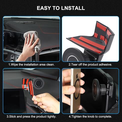 Car Phone Holder Compatible with Chevrolet Corvette C8 2020-2025 Stingray Center Console Dashboard Phone Mount Magnetic Phone Mount Dash Clip Accessories in Kuwait
