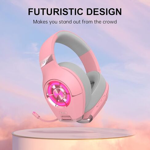 Edifier Hecate GX Hi-Res Gaming Headset for PS4/ PS5/ PC/Switch/Xbox Gamepad - USB/Type-C/3.5mm Wired Gaming Headphones with Microphone RGB Lighting - ENC Noise Cancelling - 50mm Driver (Pink) in Saudi Arabia