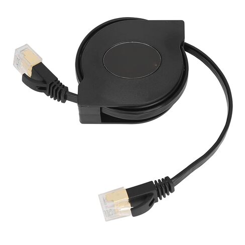 Fafeicy 10Gbps 600MHZ عرض النطاق الترددي، كابل Cat7 قابل للسحب، شبكة إيثرنت مسطحة نحاسية محمولة سلك عالي 1.5 متر، صندوق توصيل مدمج، نحاس، PVC in Kuwait