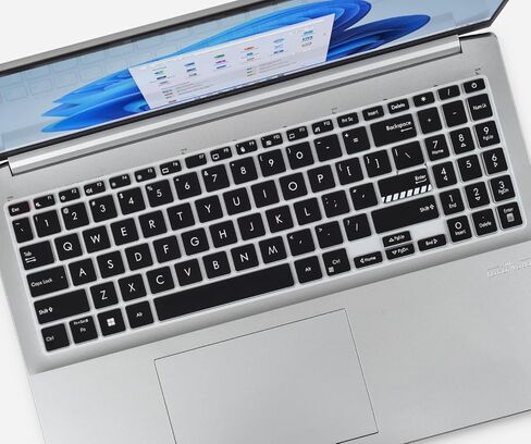 غطاء لوحة المفاتيح لجهاز ASUS Vivobook Go 15 E1504FA مقاس 15.6 بوصة، وجهاز VivoBook 16 F1605VA M1605YA مقاس 16 بوصة، وواقي لوحة المفاتيح Vivobook Go 15 - شفاف in Kuwait