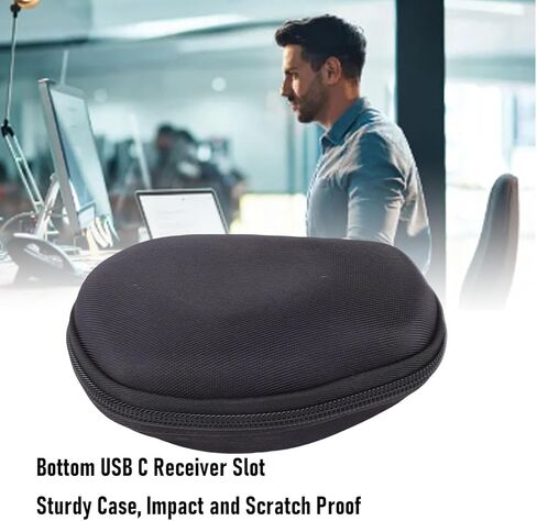 fosa Hard Case for MX Master 4 3 3S 2S Mouse, Travel Carrying Box with USB C Receiver Slot, Sturdy EVA Nylon Material, Portable Buckle Design in Saudi Arabia