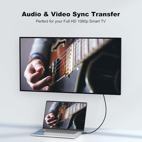 منفذ العرض إلى كابل HDMI بطول 6 أقدام، منفذ DispalyPort DP إلى HDMI 1080P@60 هرتز [أحادي الاتجاه] سلك مضفر ذكر إلى ذكر لشاشة عرض HDTV in Saudi Arabia