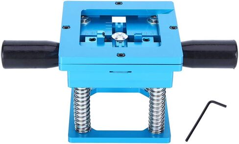 Reballing Rework Station Universal Ball Rework Table Lightweight Aluminum Alloy Kit with Handle for Mobile Phone Chip Repair 50 x 50mm Max Chip Size Blue in Saudi Arabia