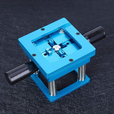 Reballing Rework Station Universal Ball Rework Table Lightweight Aluminum Alloy Kit with Handle for Mobile Phone Chip Repair 50 x 50mm Max Chip Size Blue in Saudi Arabia