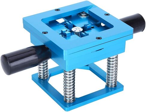 Reballing Rework Station Universal Ball Rework Table Lightweight Aluminum Alloy Kit with Handle for Mobile Phone Chip Repair 50 x 50mm Max Chip Size Blue in Saudi Arabia