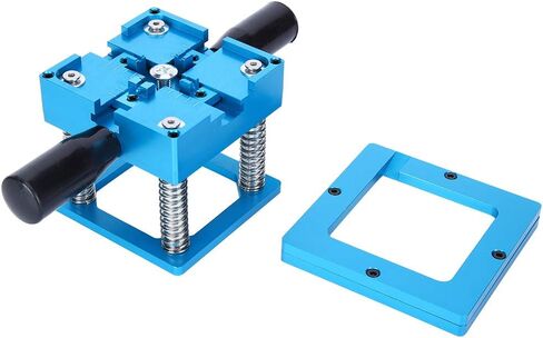 Reballing Rework Station Universal Ball Rework Table Lightweight Aluminum Alloy Kit with Handle for Mobile Phone Chip Repair 50 x 50mm Max Chip Size Blue in Saudi Arabia
