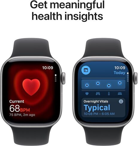 Apple Watch Series 11 [GPS 42mm] Smartwatch with Space Grey Aluminum Case with Black Sport Band - M/L. Sleep Score, Fitness Tracker, Health Monitoring, Always-On Display, Water Resistant in Saudi Arabia