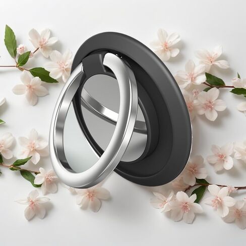 Magnetic Phone Ring Holder, Magnet Cell Phone Grip Stand Finger Ring Kickstand Two-Sided Magnetic Compatible with iPhone 16 Pro Max 15 14 13 12 Accessories and Most Smartphones (Gold) in Saudi Arabia