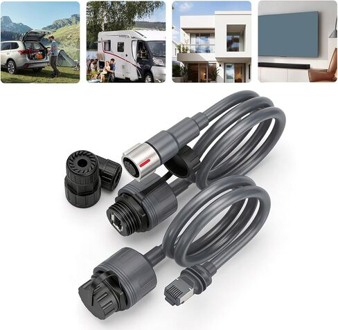WALFRONT Rectangular Satellite Ethernet Cable Extension Connector for Performance Gen3 SPX Male to RJ45 Ethernet Adapter 23AWG Cable in Saudi Arabia