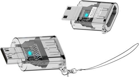تحويل من النوع C، محول USB C 3x2x0.9 سم، موصل ABS شفاف مدمج للهواتف الذكية والكمبيوتر اللوحي والكمبيوتر المحمول والشحن ونقل البيانات والاستخدام المحمول in Kuwait
