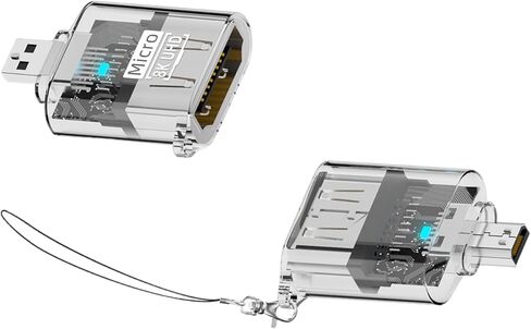تحويل من النوع C، محول USB C 3x2x0.9 سم، موصل ABS شفاف مدمج للهواتف الذكية والكمبيوتر اللوحي والكمبيوتر المحمول والشحن ونقل البيانات والاستخدام المحمول in Kuwait