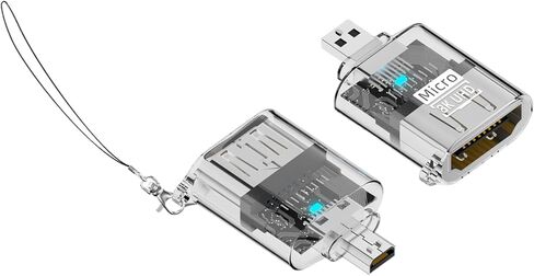 تحويل من النوع C، محول USB C 3x2x0.9 سم، موصل ABS شفاف مدمج للهواتف الذكية والكمبيوتر اللوحي والكمبيوتر المحمول والشحن ونقل البيانات والاستخدام المحمول in Kuwait