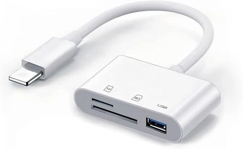 قارئ بطاقة الذاكرة USB-C، قابس محول الكاميرا وتشغيله يدعم بطاقة SD وTF ومحول بطاقة Micro SD، لا يتطلب تطبيقًا in Saudi Arabia