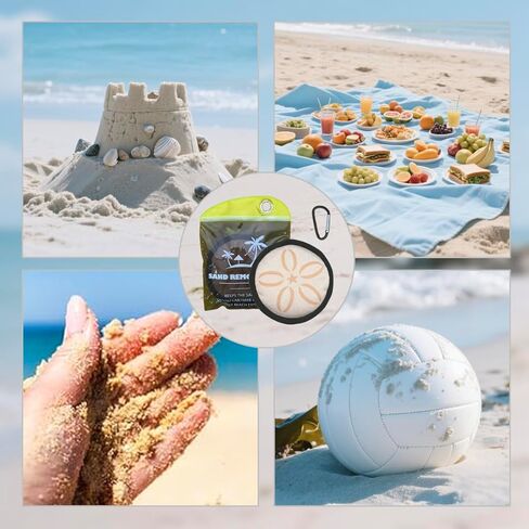 Beach Sand Remover, 4.9 inch Double Capacity Sand Removal Pouch, Great Accessory for Beach Pool Camping Hiking, Blue in Saudi Arabia