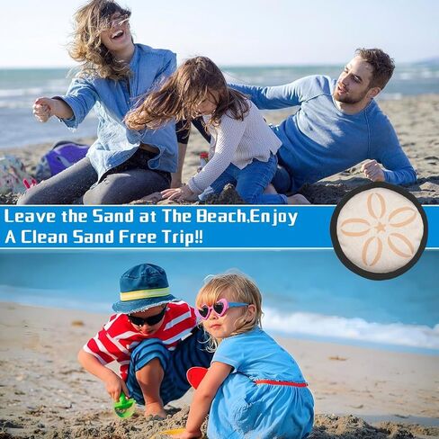 Beach Sand Remover, 4.9 inch Double Capacity Sand Removal Pouch, Great Accessory for Beach Pool Camping Hiking, Blue in Saudi Arabia