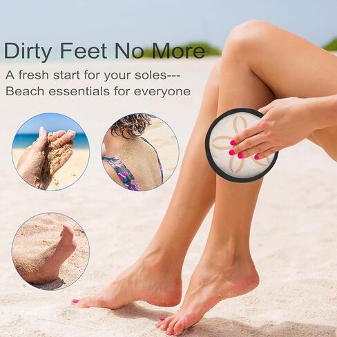 Beach Sand Remover, 4.9 inch Double Capacity Sand Removal Pouch, Great Accessory for Beach Pool Camping Hiking, Khaki in Saudi Arabia