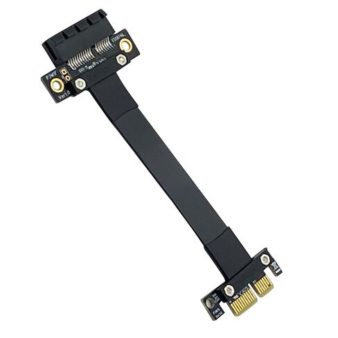 H!Fiber.com PCIe 3.0 كابل تمديد، X1 إلى X1، M إلى F، 180 درجة إلى 180 درجة، طول الكابل 15 سم، P311MF1120، سرعة عالية، مادة EMI in Saudi Arabia